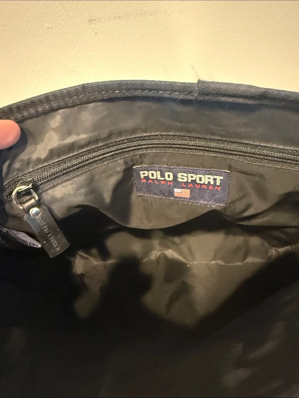 Vintage Polo Sport Ralph Lauren Navy Crossbody Messenger Bag 90’s Y2K